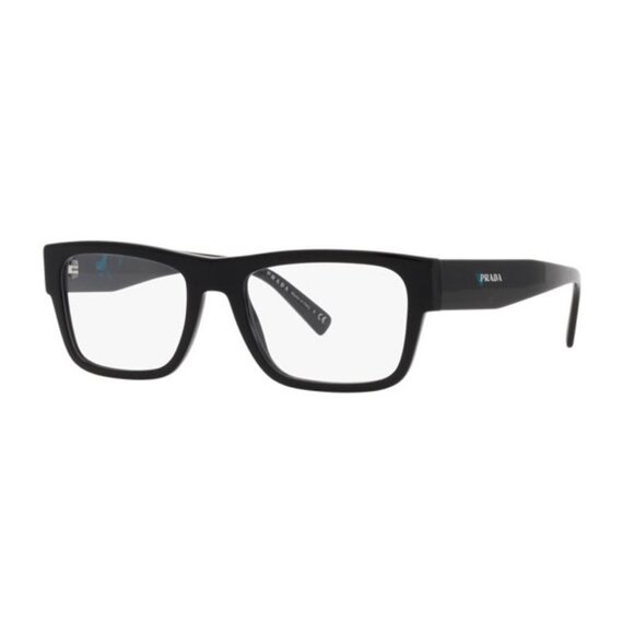NWT PRADA EYEGLASSES UNISEX BLACK RECTANGULAR EYEWEAR PRADA NEW - Picture 1 of 3